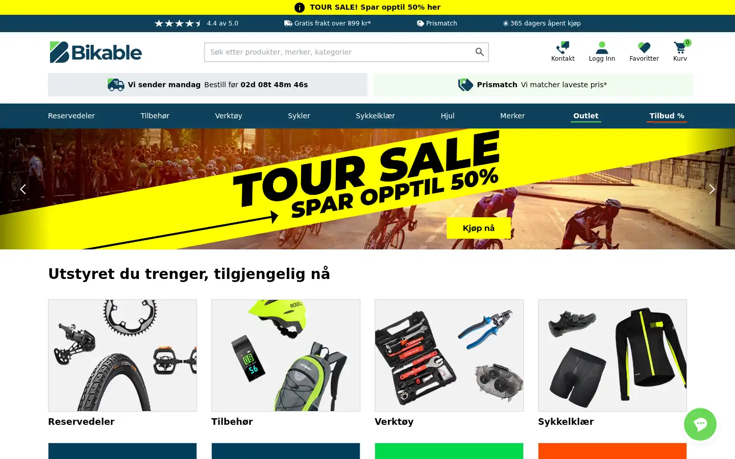 Screenshot of bikable.no