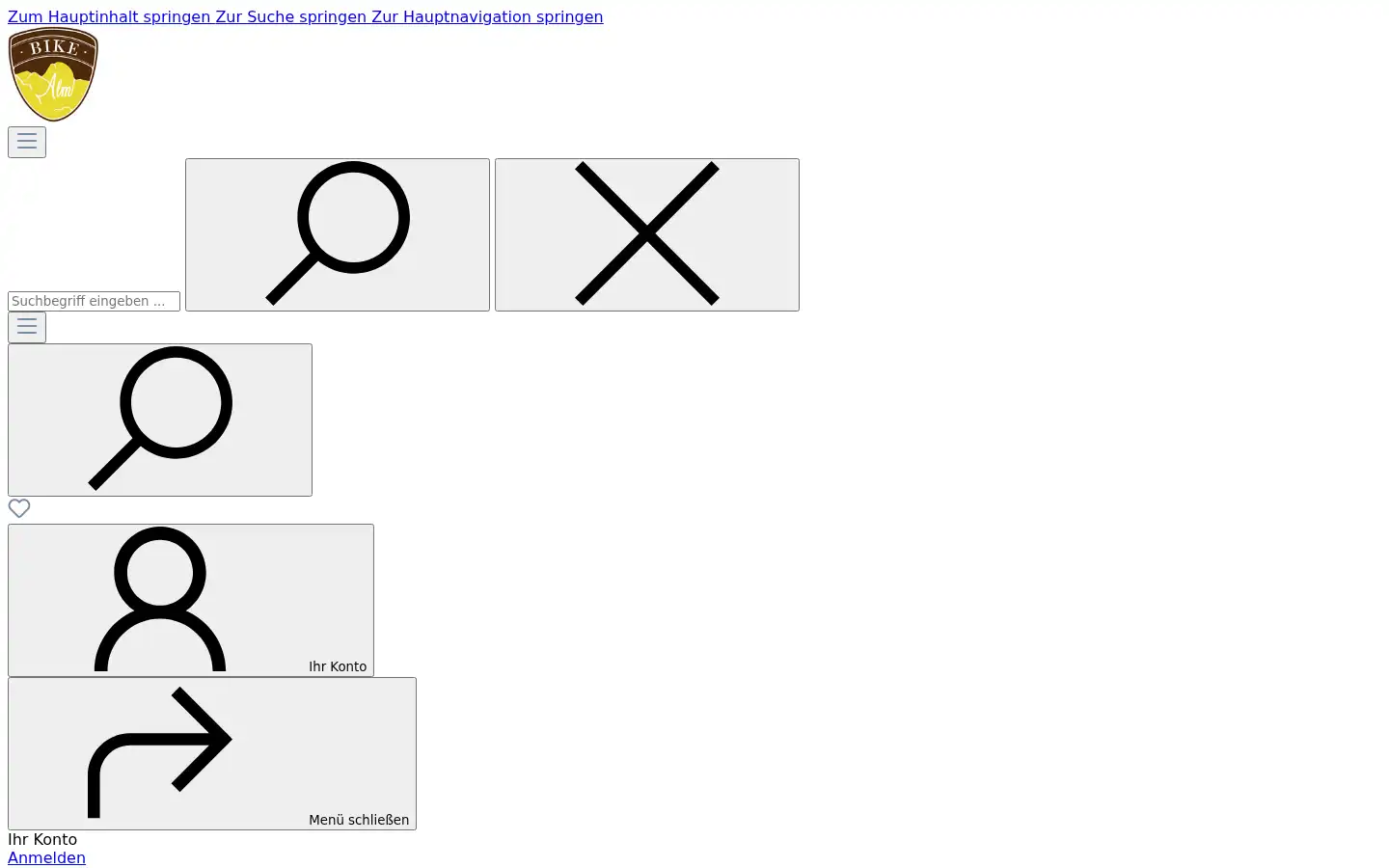 Screenshot of bike-alm.de
