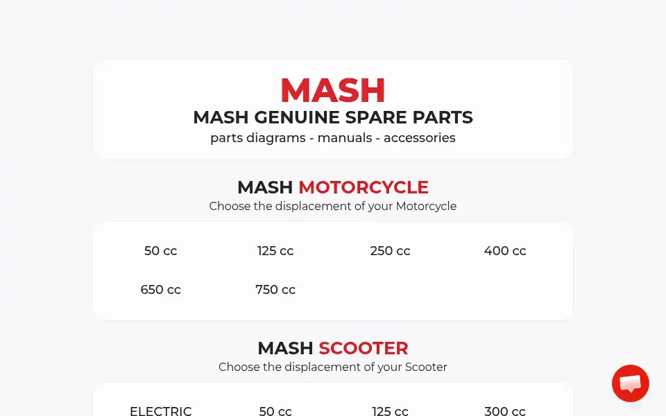 Screenshot of bike-parts-mash.com