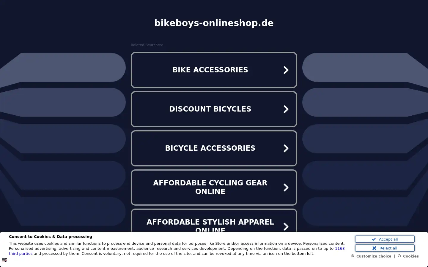 Screenshot of bikeboys-onlineshop.de