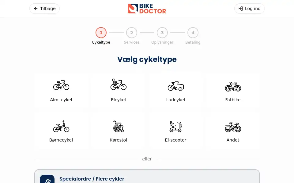 Screenshot of bikedoctor.dk