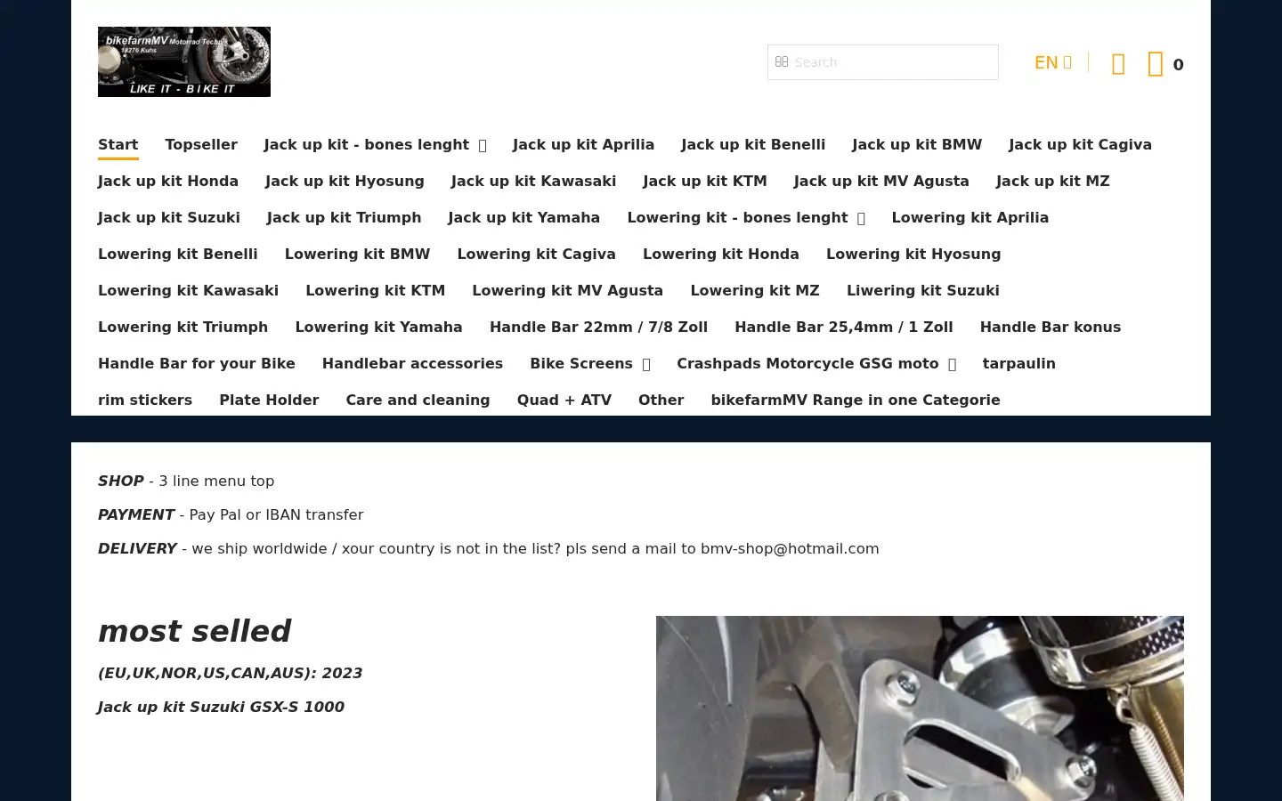 Screenshot of bikefarmmv.de