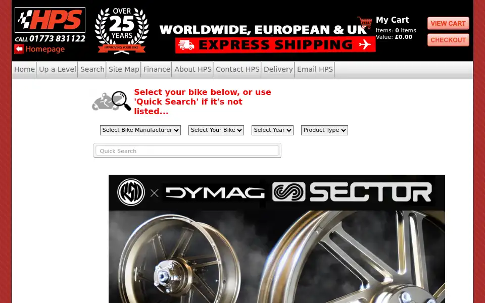 Screenshot of bikehps.com