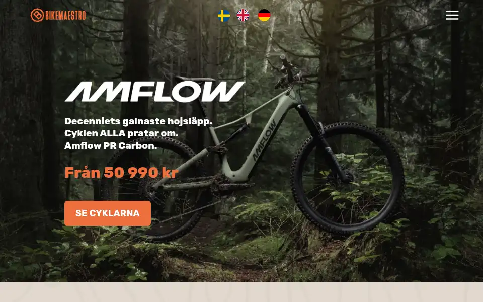 Screenshot of bikemaestro.se