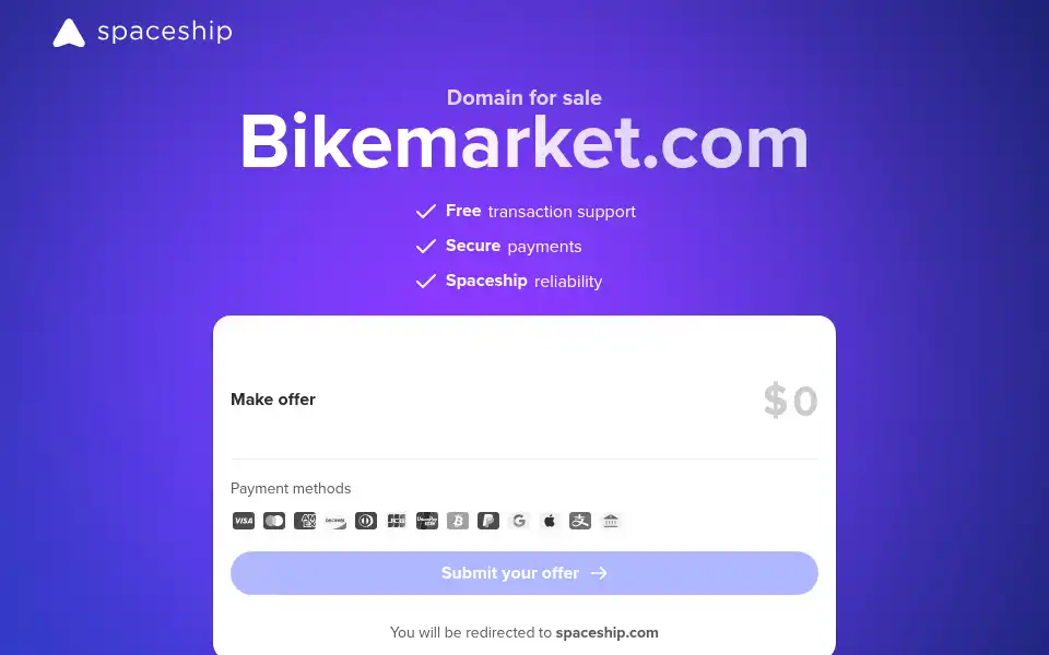 Screenshot of bikemarket.com