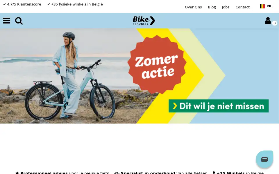 Screenshot of bikerepublic.be