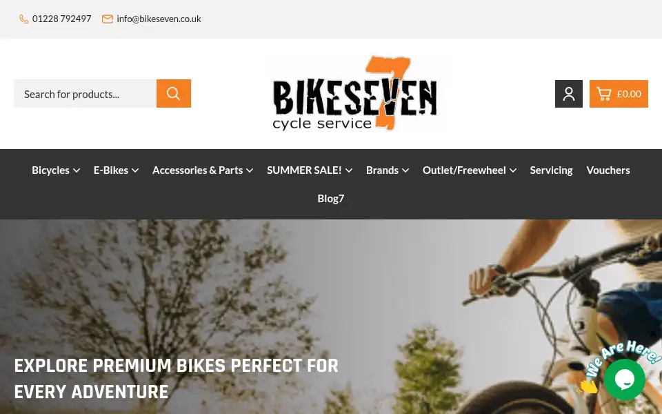 Screenshot of bikeseven.co.uk