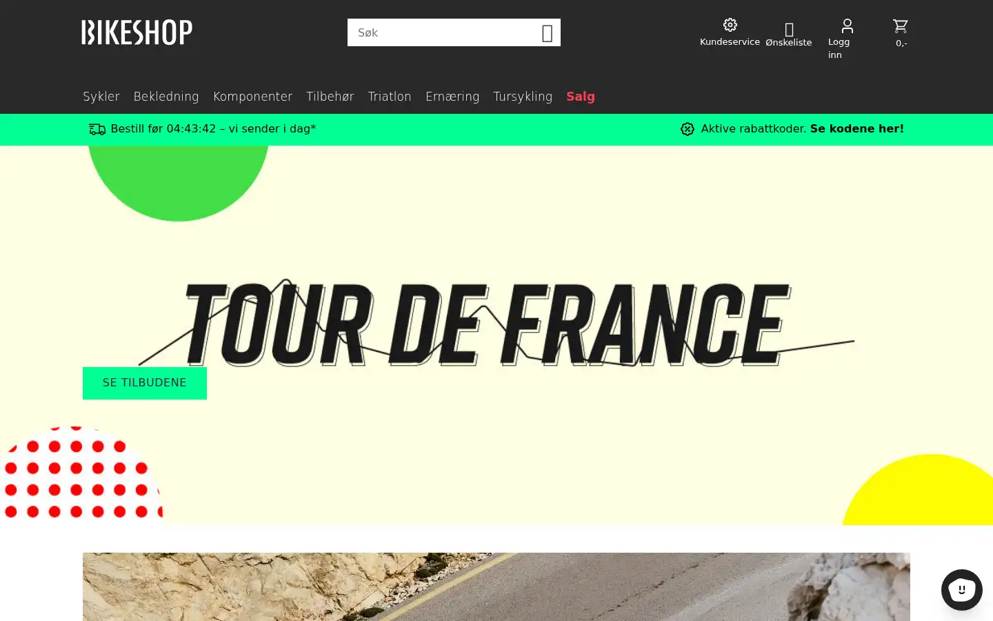 Screenshot of bikeshop.no
