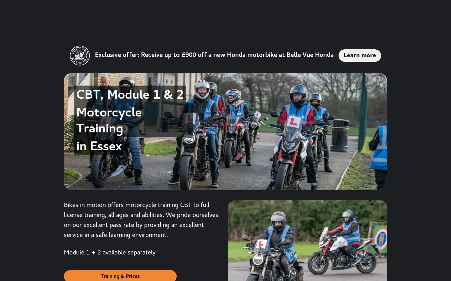 Screenshot of bikesinmotion.co.uk