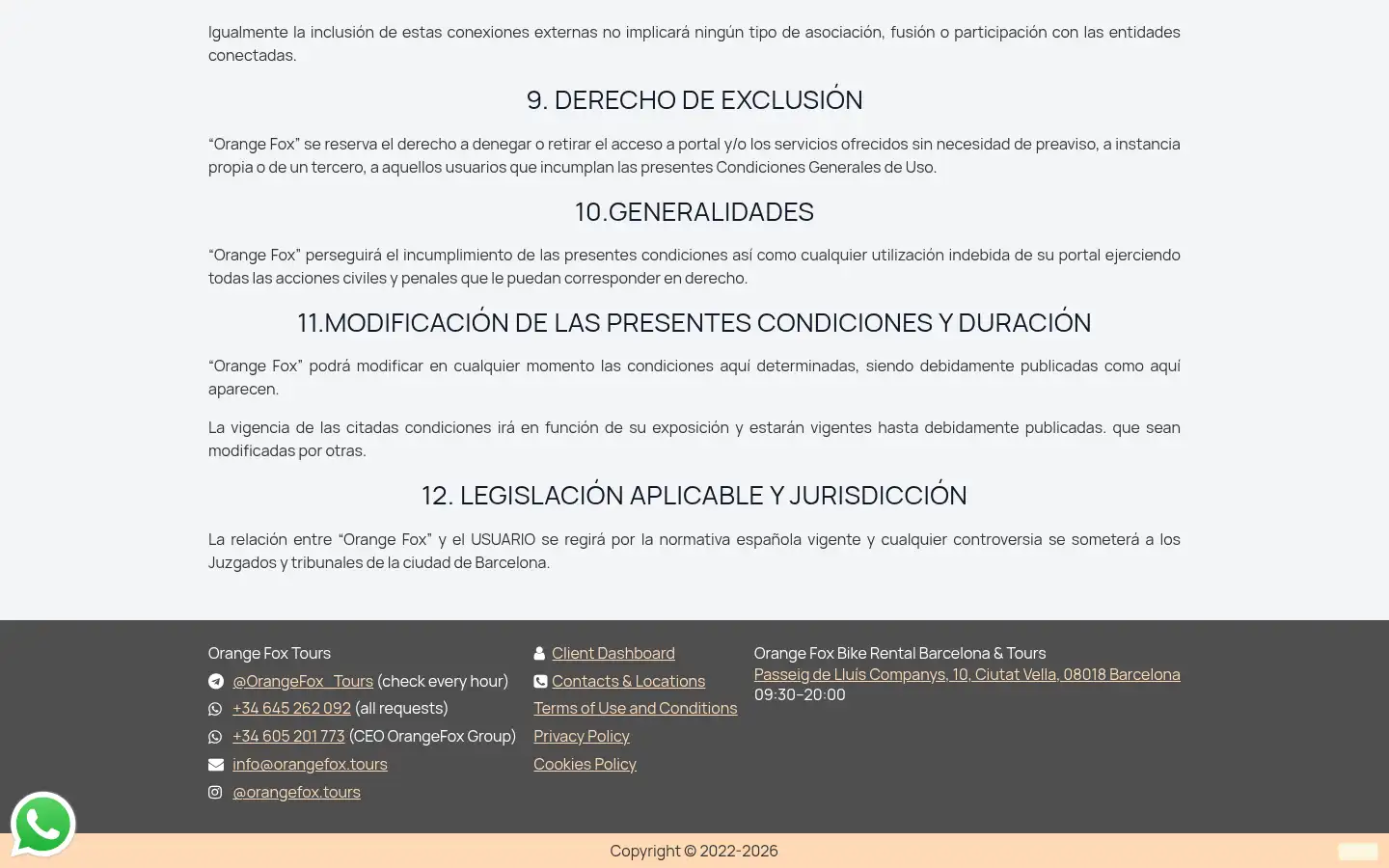 Screenshot of biketours.orangefox.tours