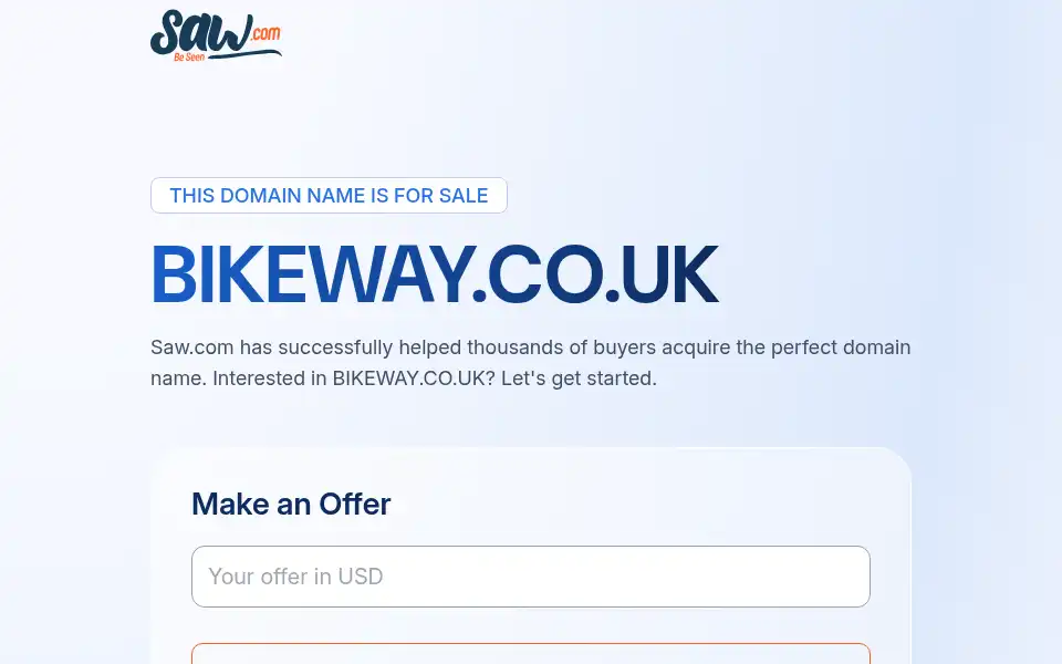 Screenshot of bikeway.co.uk