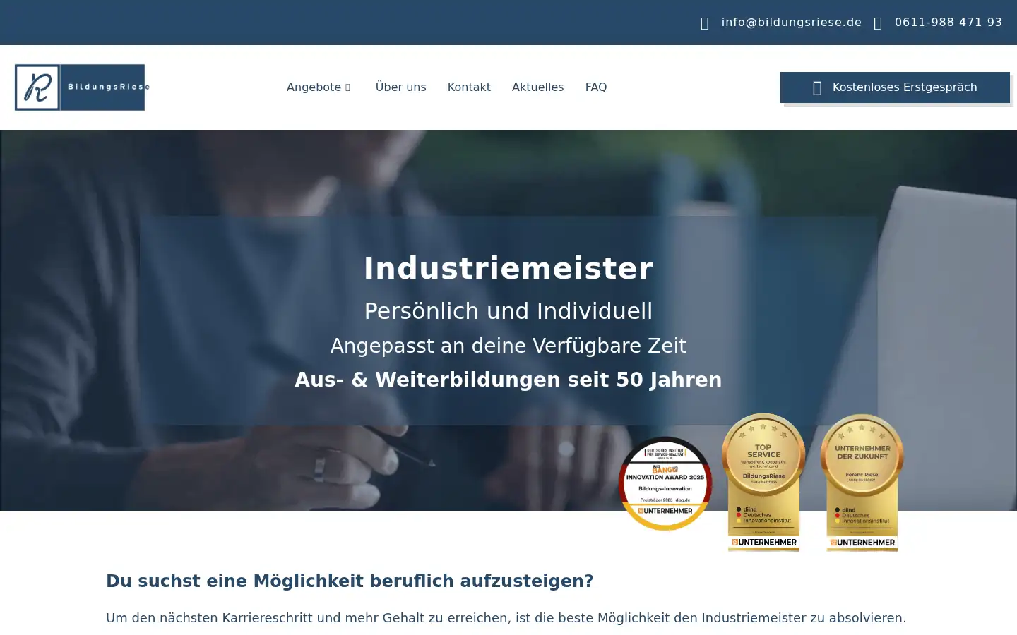 Screenshot of bildungsriese.de