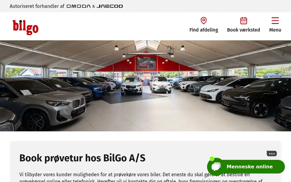 Screenshot of bilgo.dk