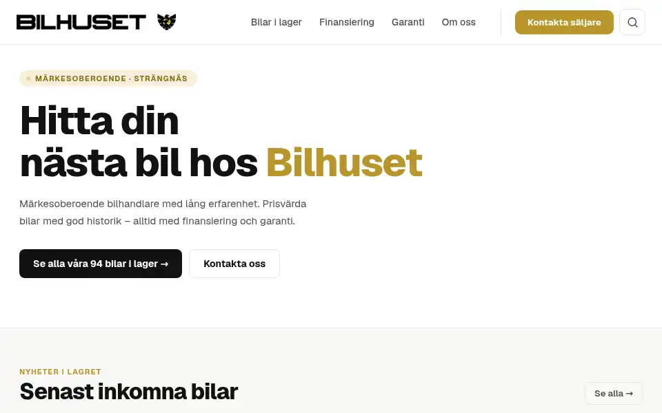 Screenshot of bilhusetgloben.se