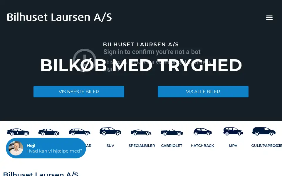 Screenshot of bilhusetlaursen.dk