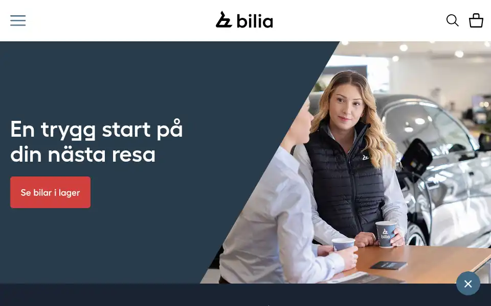 Screenshot of bilia.se