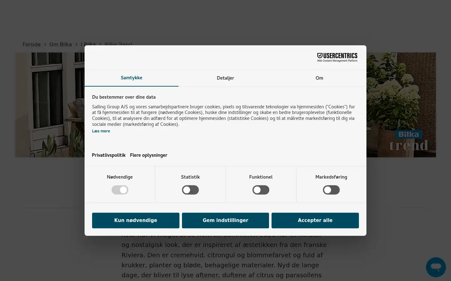 Screenshot of bilka.dk