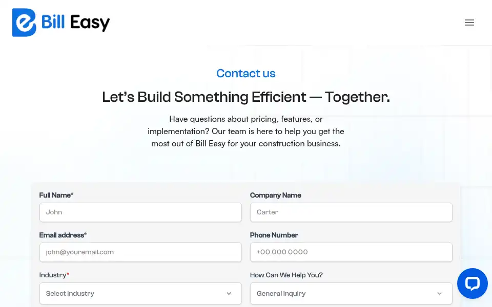Screenshot of billeasy.ca