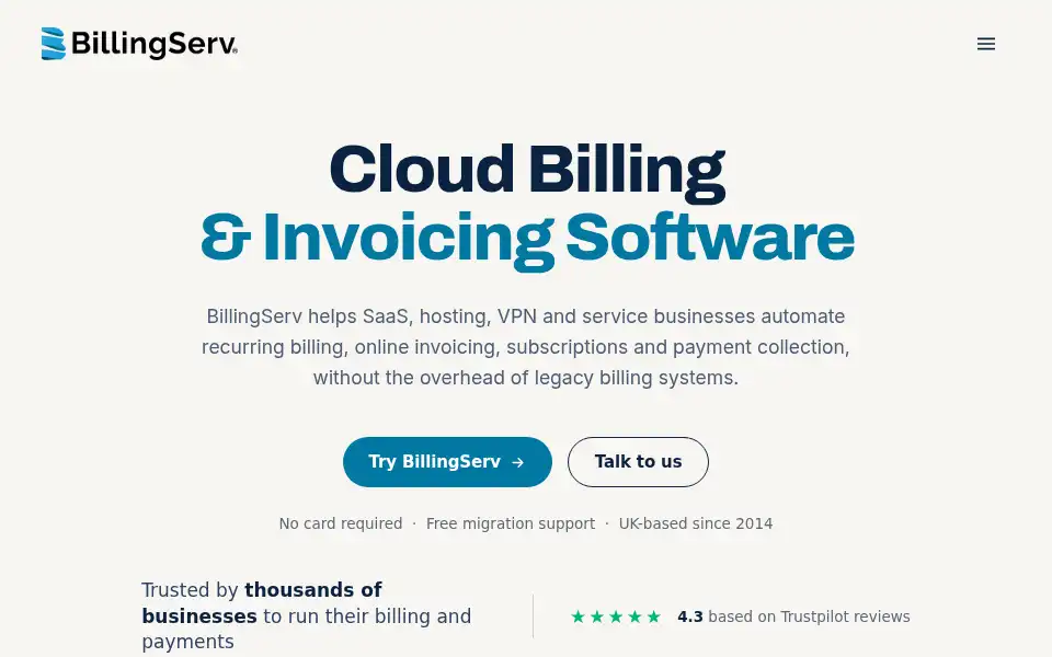 Screenshot of billingserv.com