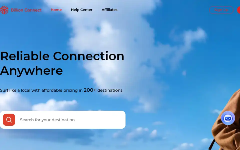 Screenshot of billionconnect.net