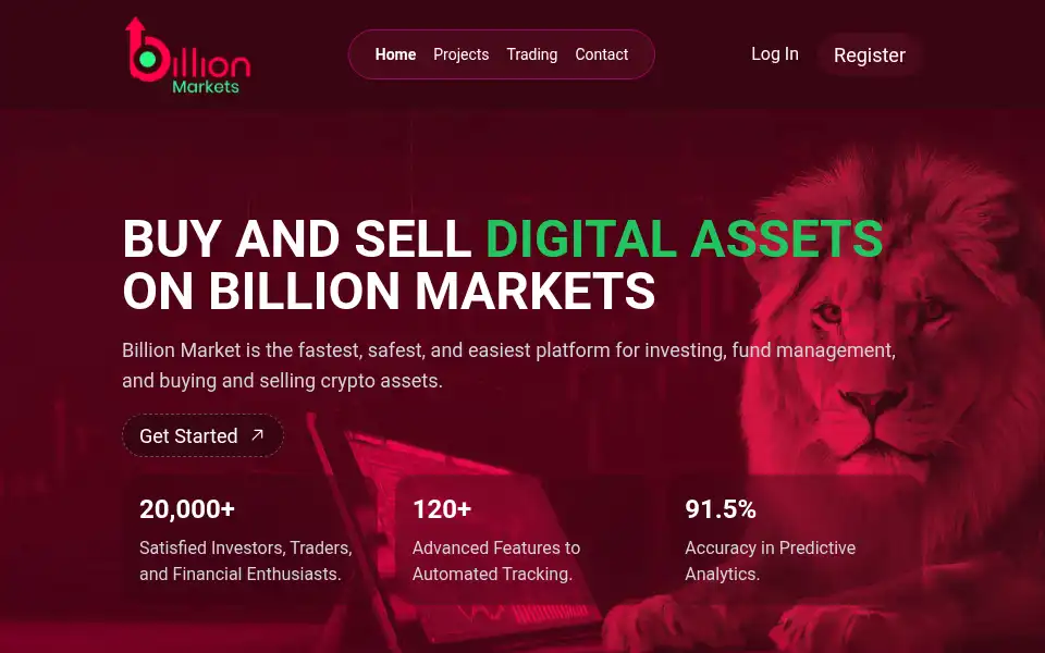 Screenshot of billionmarkets.com