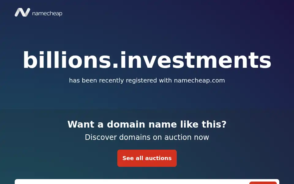 Screenshot of billions.investments