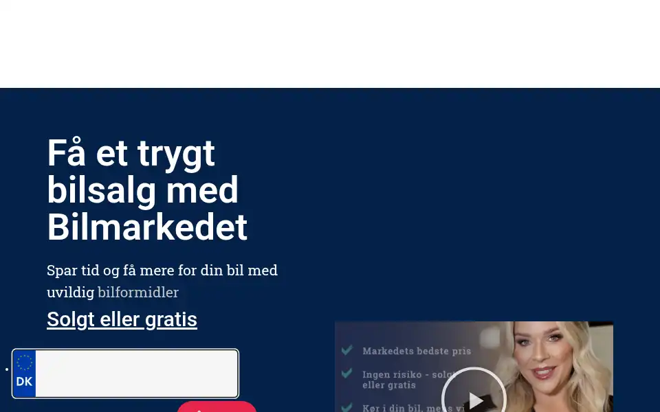 Screenshot of bilmarkedet.dk