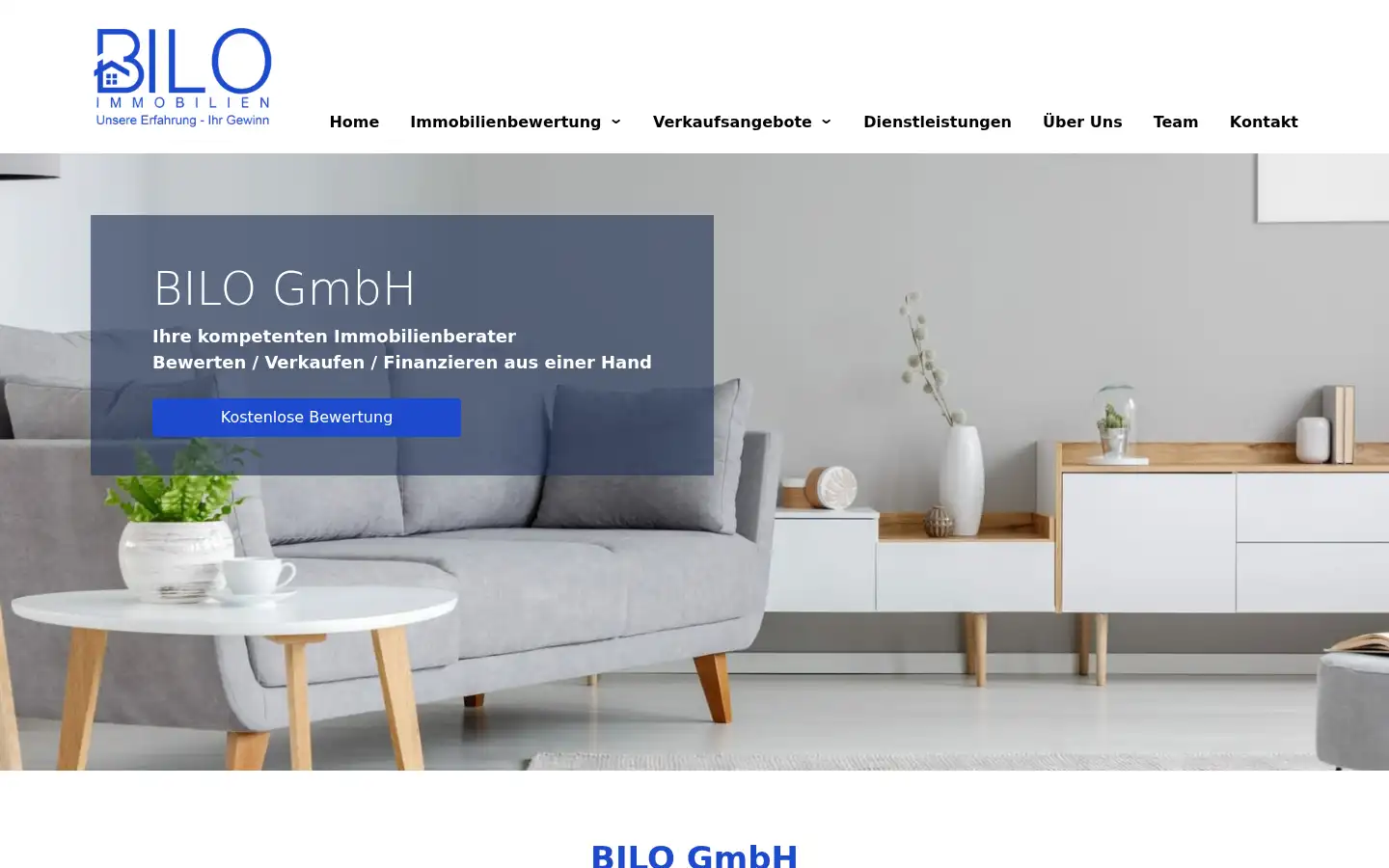 Screenshot of bilo-gmbh.ch
