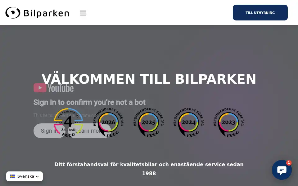 Screenshot of bilparken.se