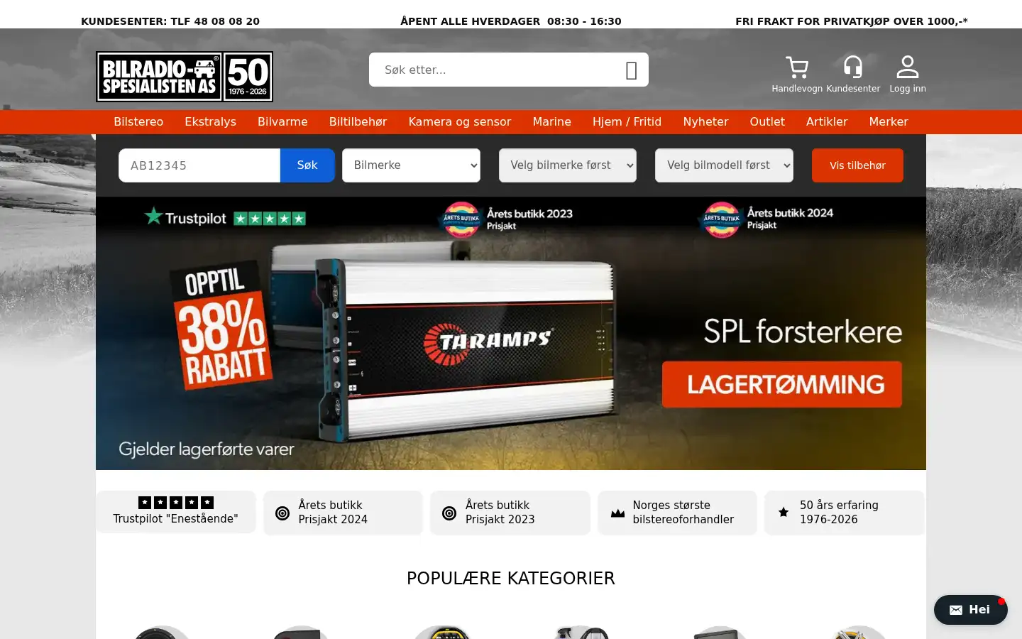 Screenshot of bilradiospes.no