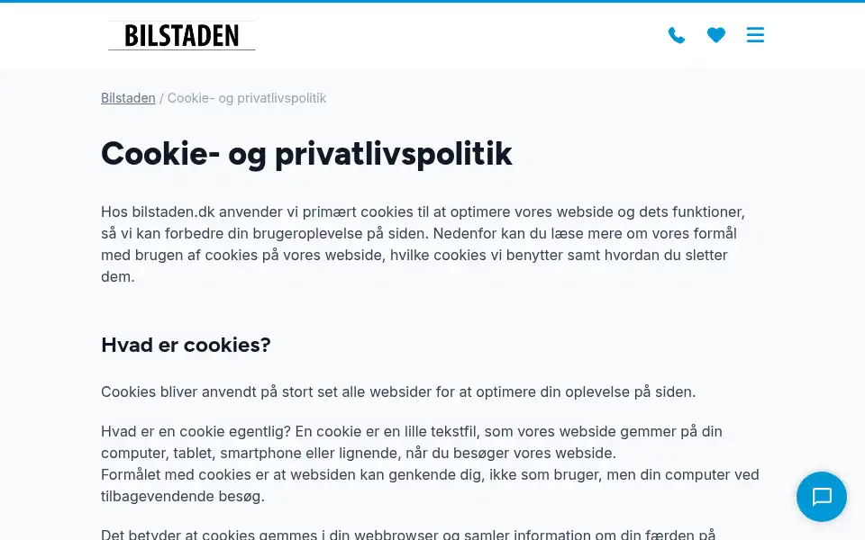 Screenshot of bilstaden.dk