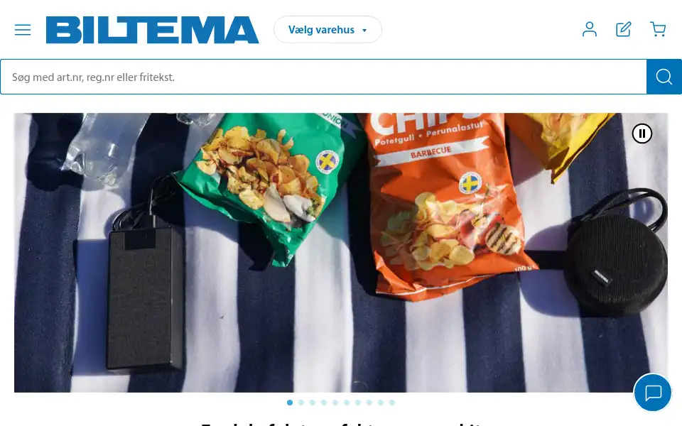 Screenshot of biltema.dk