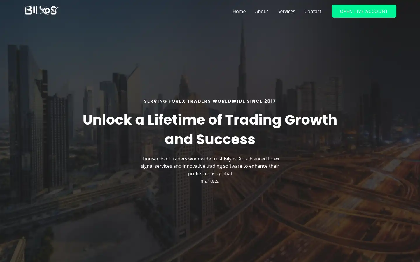 Screenshot of bilyosfx.com