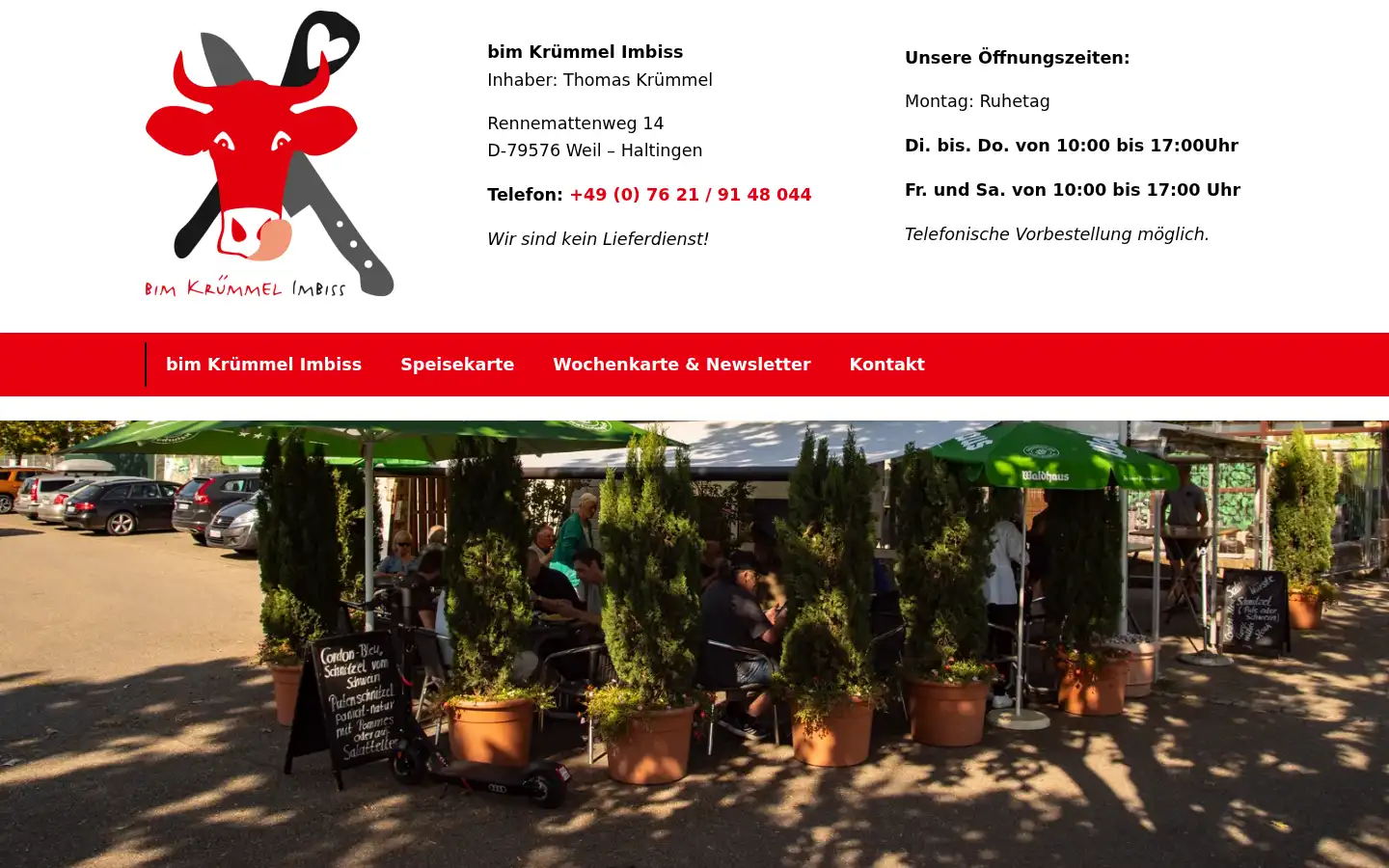 Screenshot of bim-kruemmel-imbiss.de