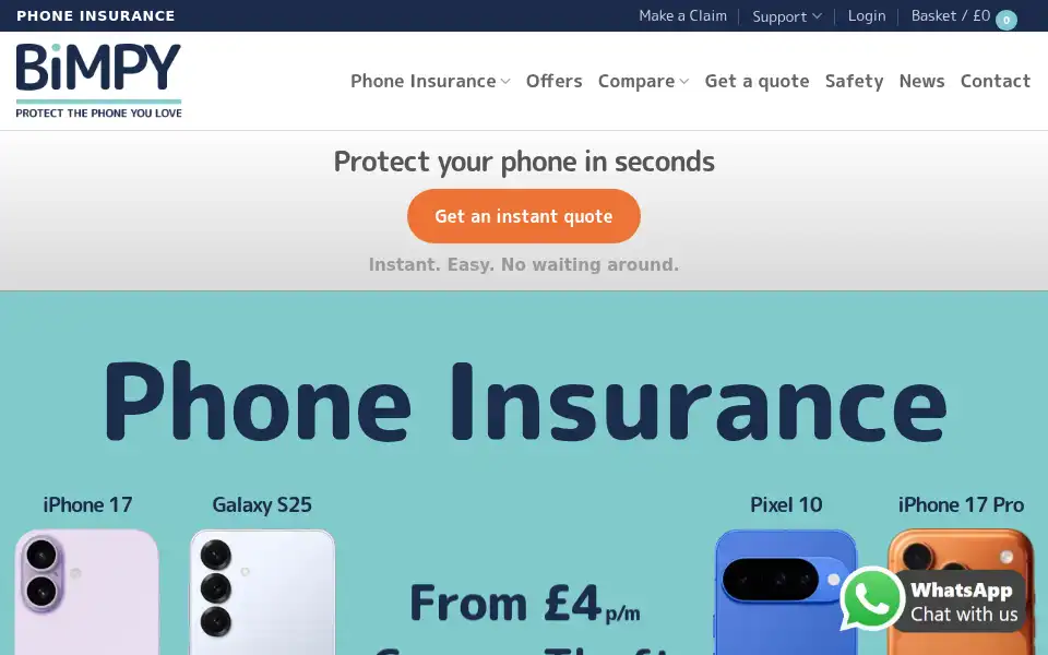 Screenshot of bimpy.co.uk