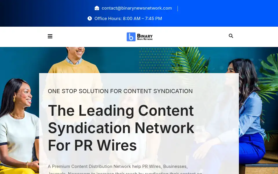 Screenshot of binarynewsnetwork.com