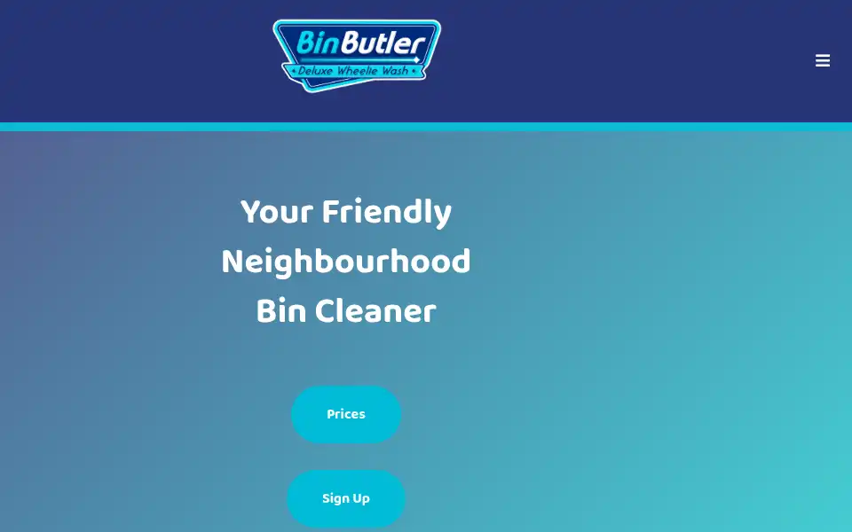 Screenshot of binbutler.co.uk