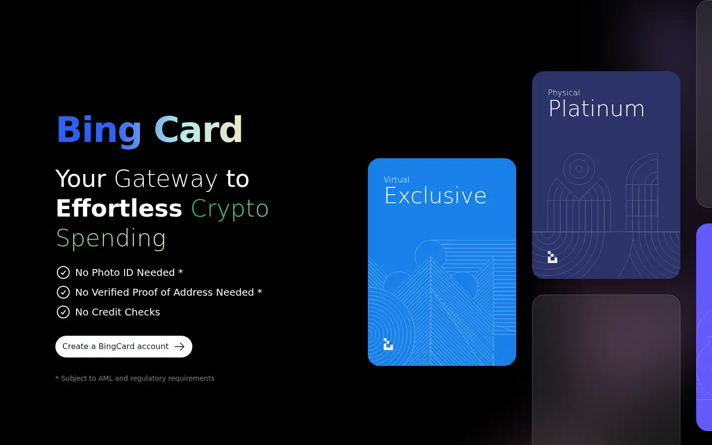 Screenshot of bingcard.com