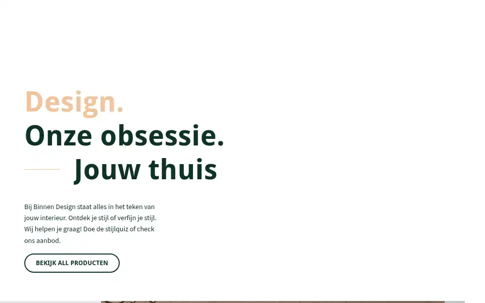 Screenshot of binnendesign.nl