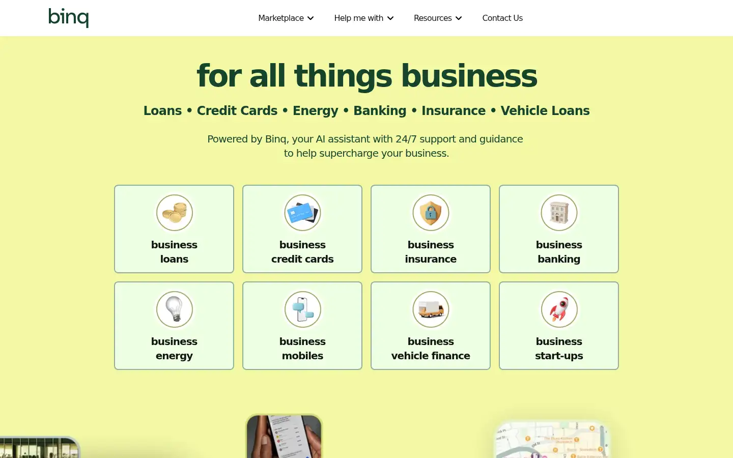 Screenshot of binq.co.uk
