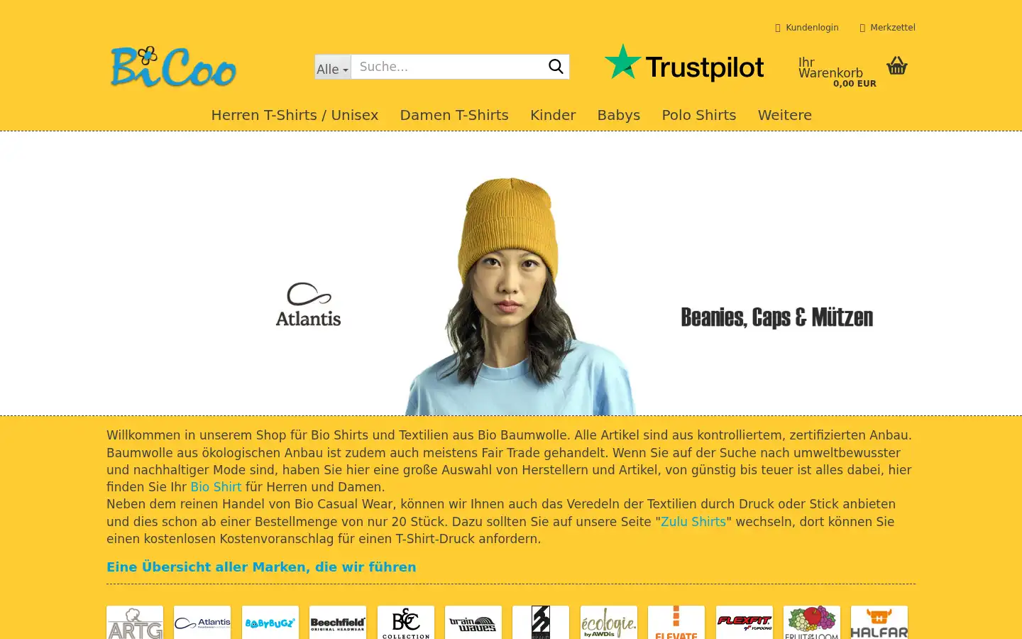 Screenshot of bio-t-shirts.de