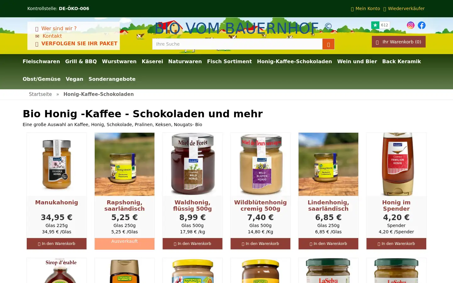 Screenshot of bio-vom-bauernhof.com