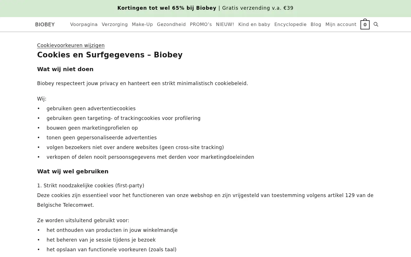 Screenshot of biobey.be