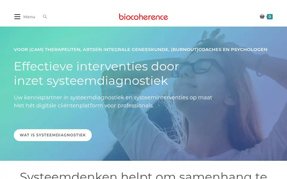 Screenshot of biocoherence.eu