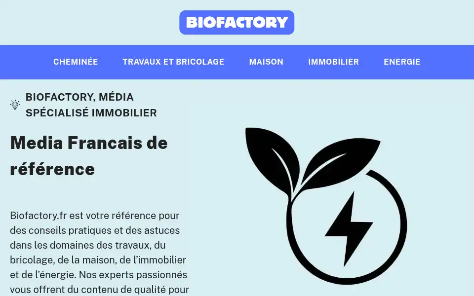 Screenshot of biofactory.fr