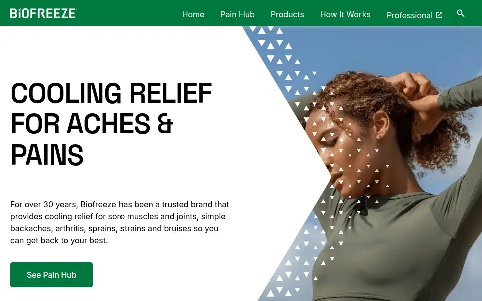 Screenshot of biofreeze.com