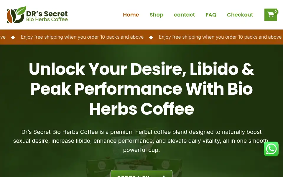 Screenshot of bioherbscoffee.com