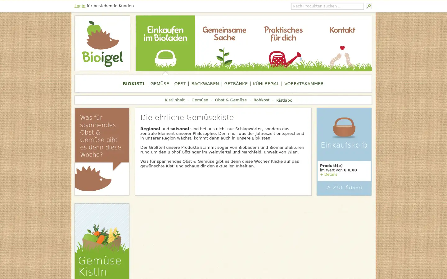Screenshot of bioigel.at