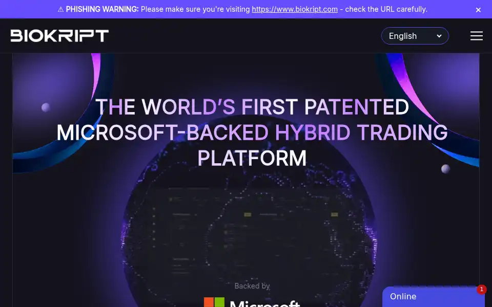 Screenshot of biokript.com