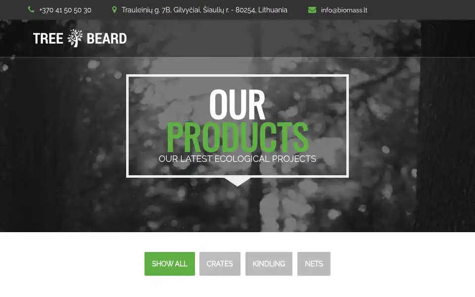 Screenshot of biomass.lt